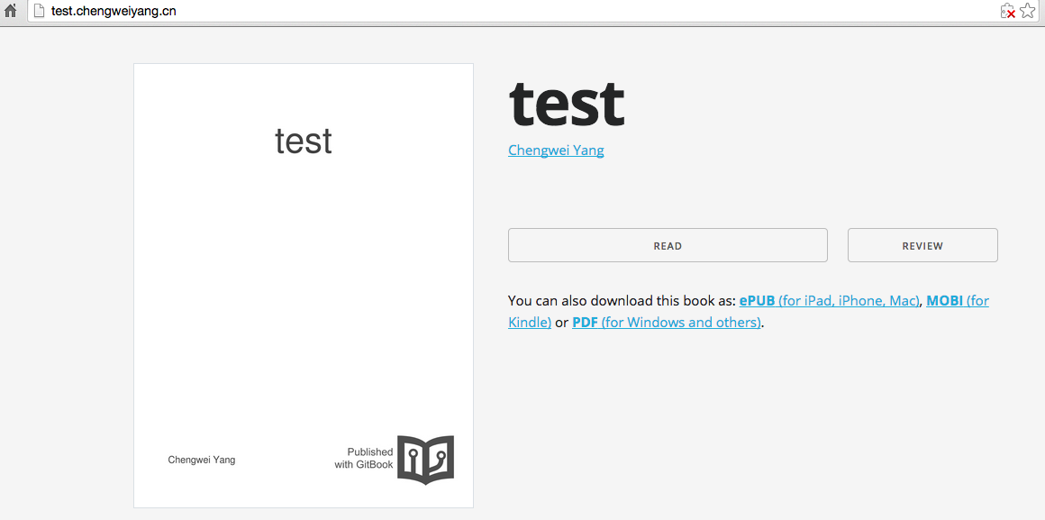 test book new domain