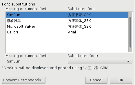 font replacing